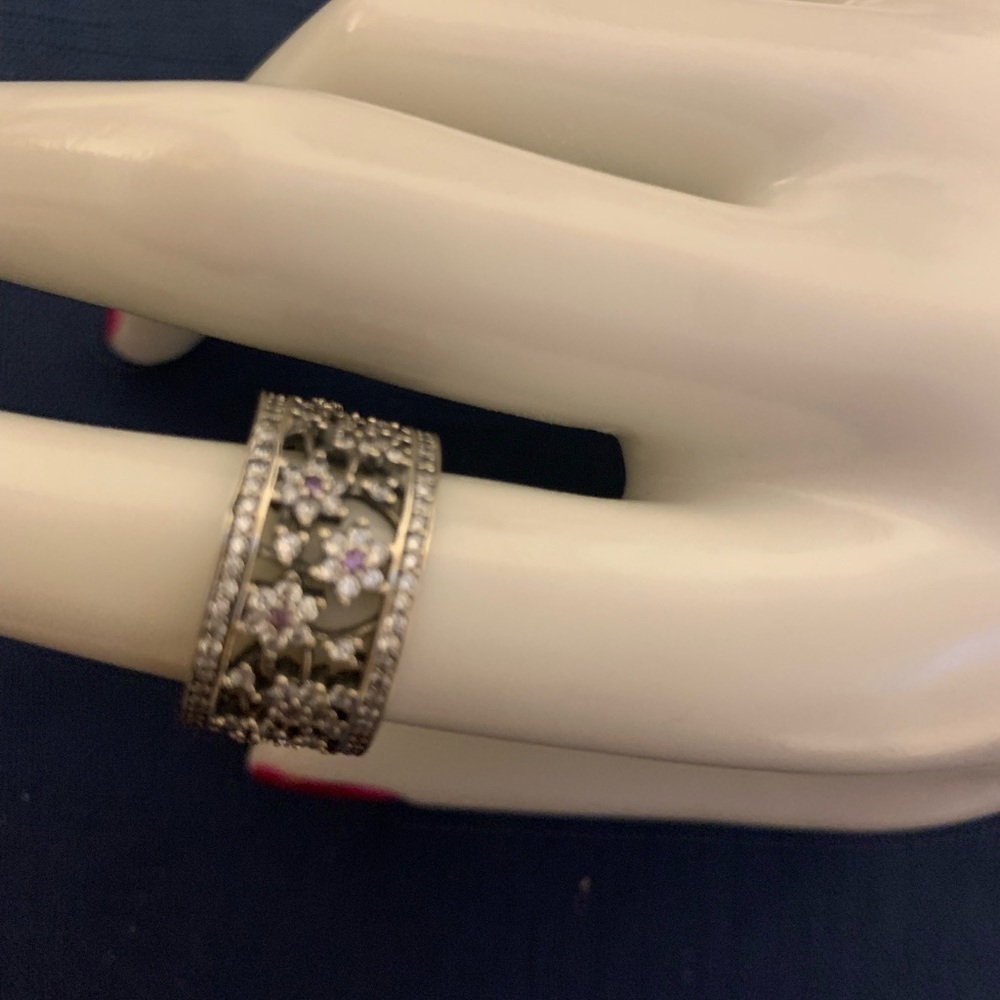 2/$13 Ring little flowers with purple stones and zirconias